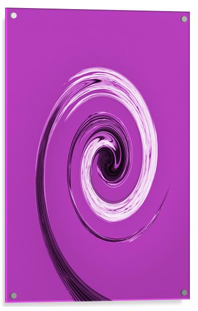 Nelsons Column Abstract Purple Acrylic by Chris Day