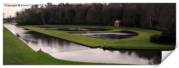 On The Estate - Fountains Abbey Print by Kevin Carr