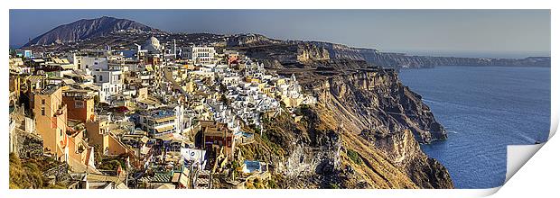 Thíra, Santorini Print by Tom Gomez