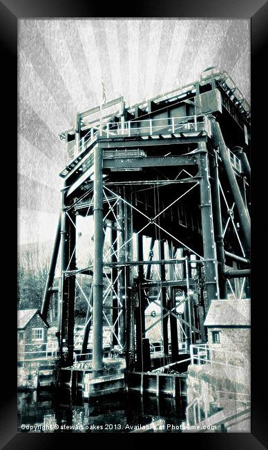 Anderton boat lift 3.1 Framed Print by stewart oakes