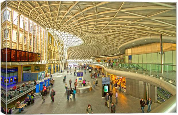 Kings Cross railway station London HDR Canvas Print by David French