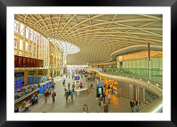 Kings Cross railway station London HDR Framed Mounted Print by David French