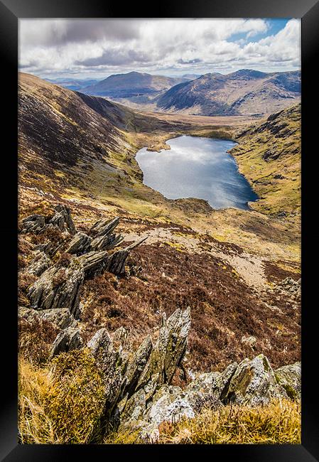 Ffynnon Llugwy Reservoir, Snowdonia Framed Print by Phil Tinkler