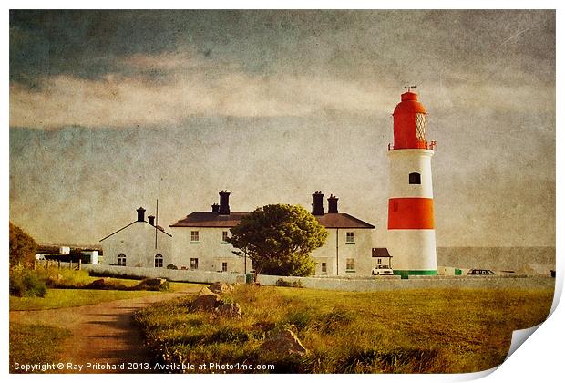 Souter Lighthouse Print by Ray Pritchard