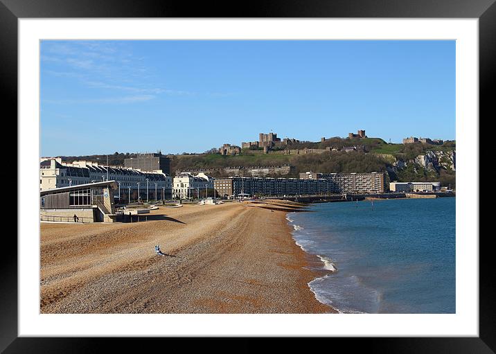 Dover seafront and castle Framed Mounted Print by Colin Habbershaw