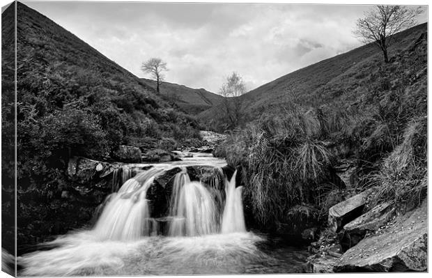 Peak District,Fair Brook Waterfalls Canvas Print by Darren Galpin