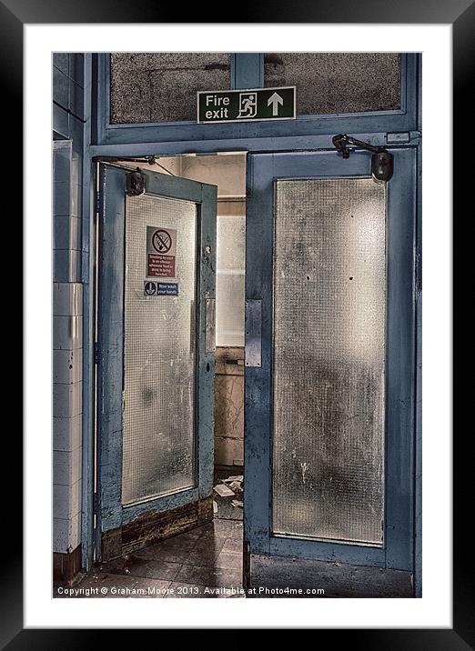 Fire Exit Framed Mounted Print by Graham Moore