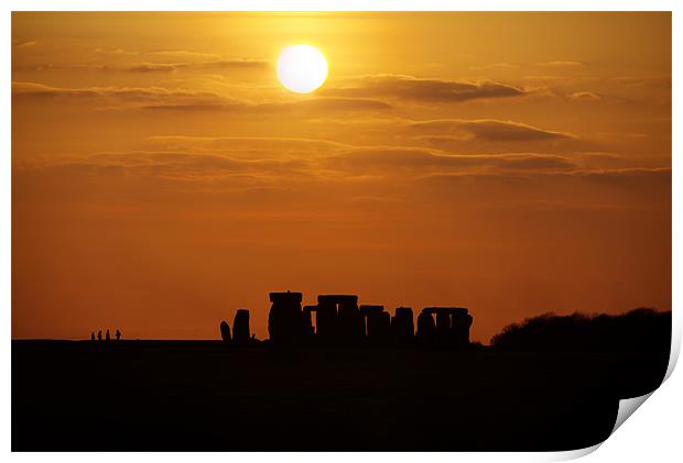 Stonehenge Sunset Print by Simon West