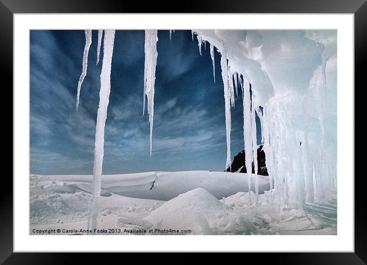 Ice Cave Cape Hallett Antarctica Framed Mounted Print by Carole-Anne Fooks
