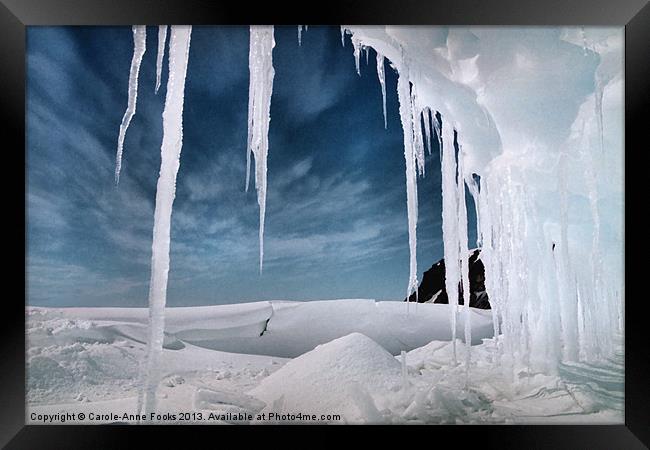 Ice Cave Cape Hallett Antarctica Framed Print by Carole-Anne Fooks