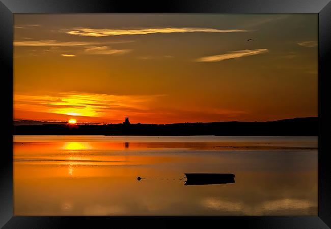 Sundown at Holyhead Framed Print by Gary Finnigan