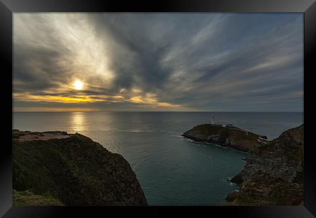 South Stack Lighthouse Framed Print by Gary Finnigan