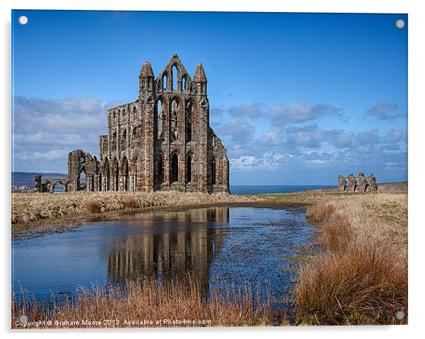 Whitby Abbey Acrylic by Graham Moore