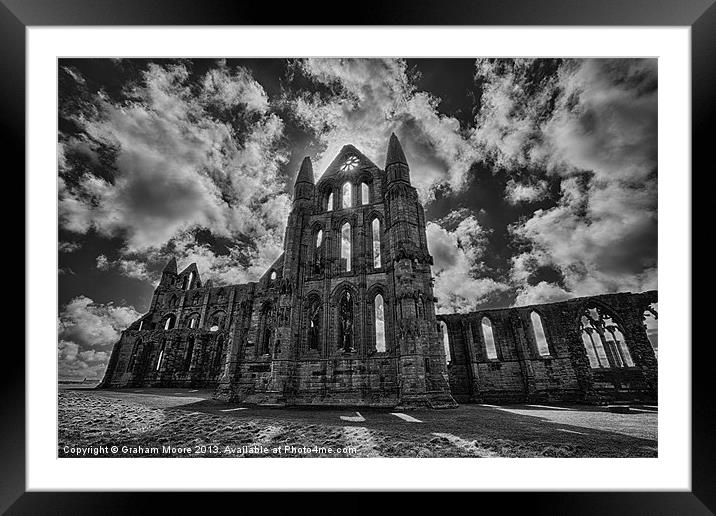 Whitby Abbey from the north Framed Mounted Print by Graham Moore