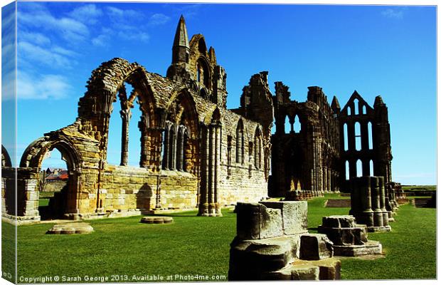 The Ruins of Whitby Abbey Canvas Print by Sarah George
