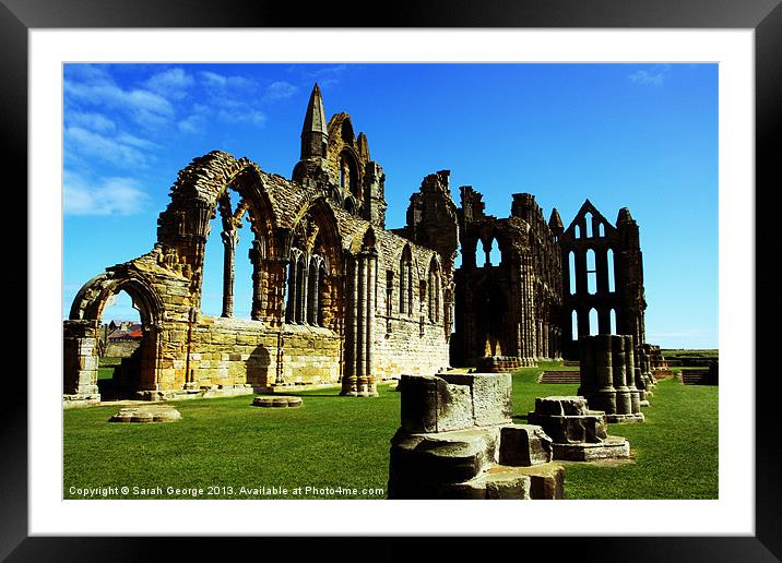 The Ruins of Whitby Abbey Framed Mounted Print by Sarah George