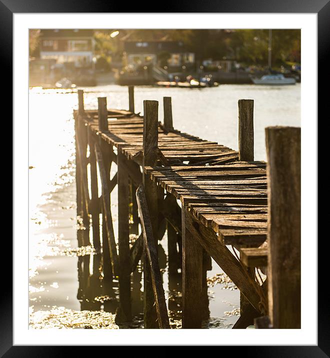 Abandoned Moorings Framed Mounted Print by Ian Johnston  LRPS