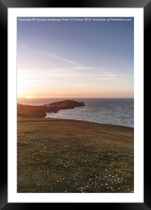 Cornish Coastal Walk Framed Mounted Print by Canvas Landscape Peter O'Connor