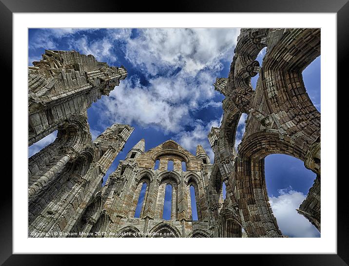 Inside Whitby Abbey Framed Mounted Print by Graham Moore