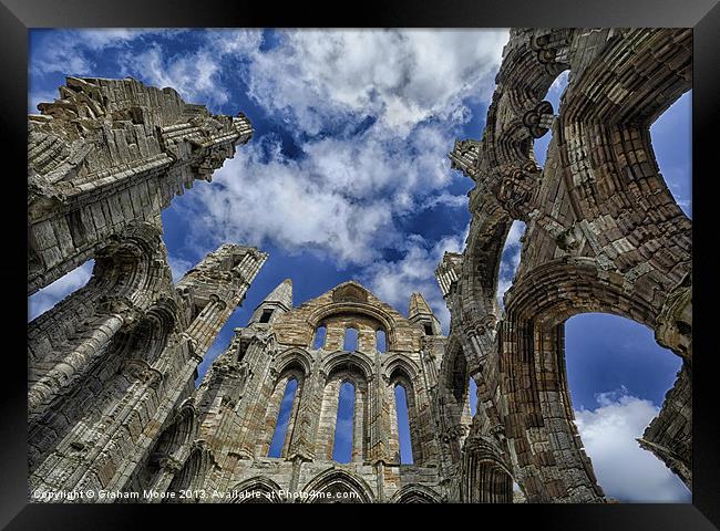 Inside Whitby Abbey Framed Print by Graham Moore