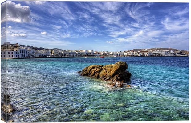 Chora Old Port Canvas Print by Tom Gomez