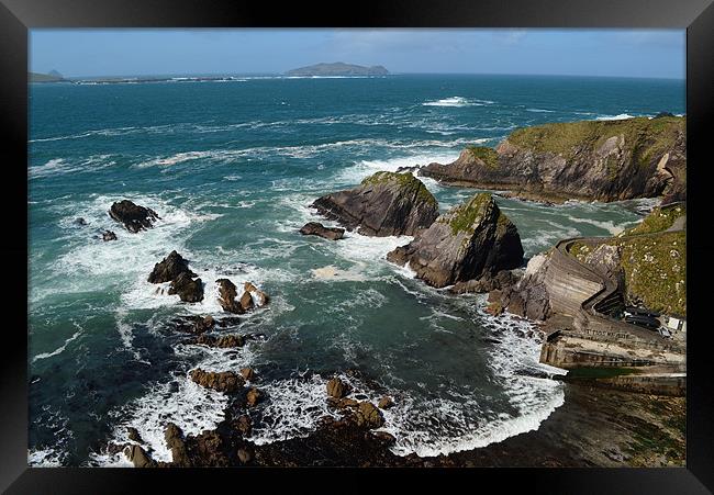View from Dunquin Pier Framed Print by barbara walsh