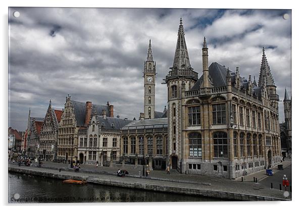 ghent post office Acrylic by Jo Beerens
