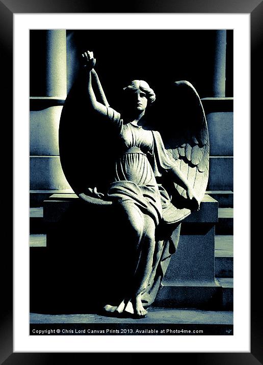 Art Deco Angel Framed Mounted Print by Chris Lord