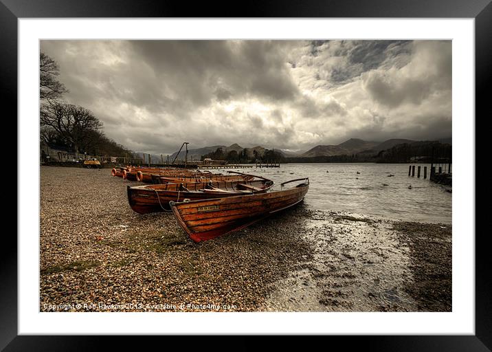 Stormy Skies over Derwent Water Framed Mounted Print by Rob Hawkins