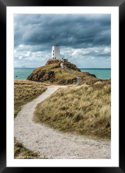 Lighthouse Path Framed Mounted Print by Adrian Evans