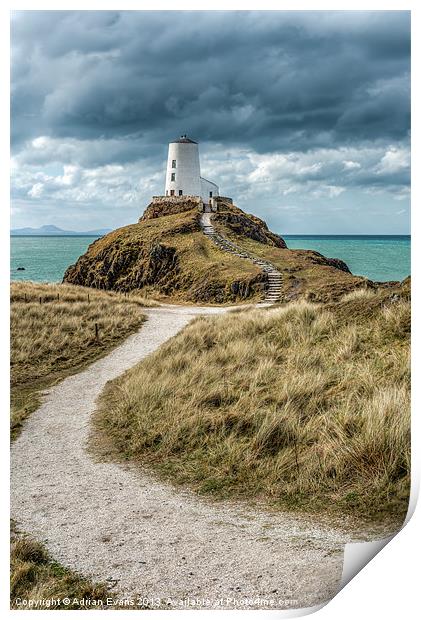 Lighthouse Path Print by Adrian Evans