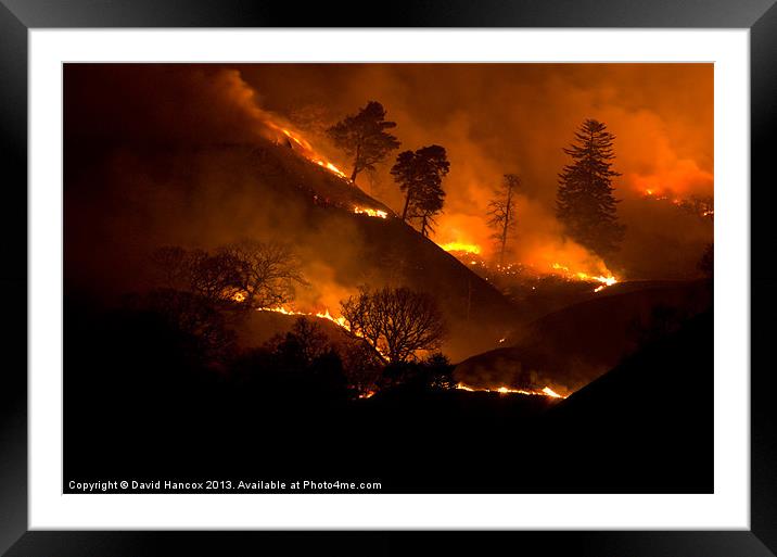 Fields Of Fire Framed Mounted Print by David Hancox