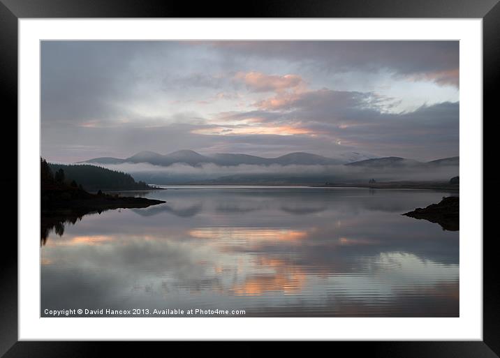 Loch Doon Reflections Framed Mounted Print by David Hancox