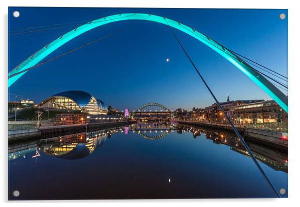 The Millennium Bridge Acrylic by Gary Finnigan
