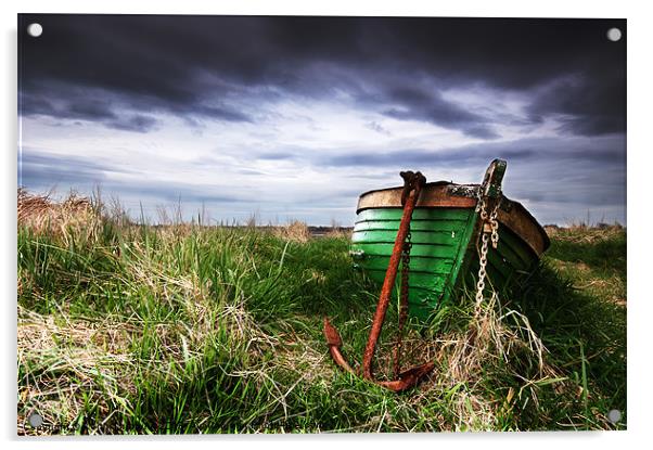 Aberlady Bay Boat Acrylic by Keith Thorburn EFIAP/b