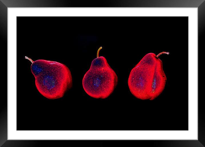 Pop Art Pears Framed Mounted Print by Nigel Jones