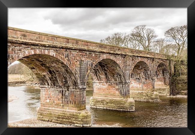 Structure, Bridge, Railway, River, Crossing Framed Print by Hugh McKean