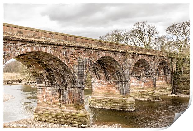 Structure, Bridge, Railway, River, Crossing Print by Hugh McKean