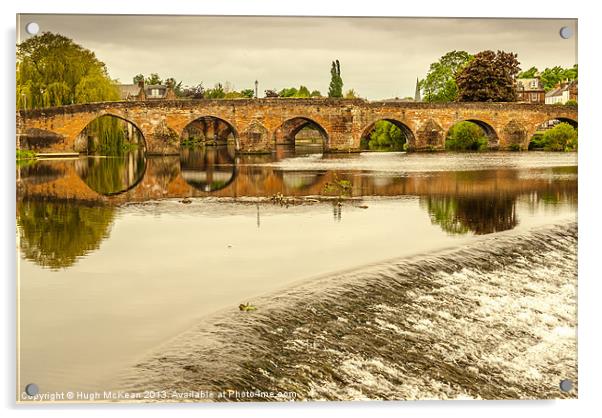 Structure, Devorgilla bridge, Dumfries, Scotland Acrylic by Hugh McKean