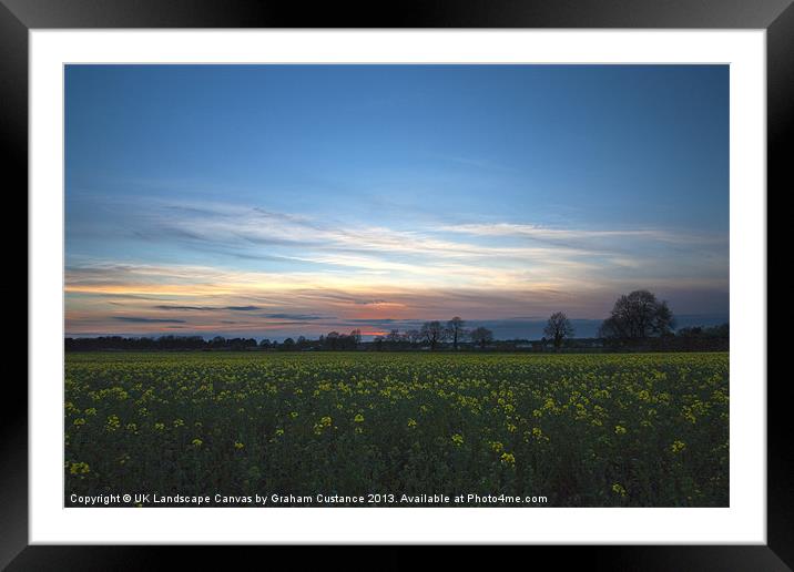 Chilterns Sunset Framed Mounted Print by Graham Custance