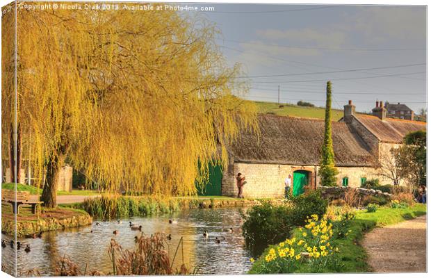 Village Scene Canvas Print by Nicola Clark