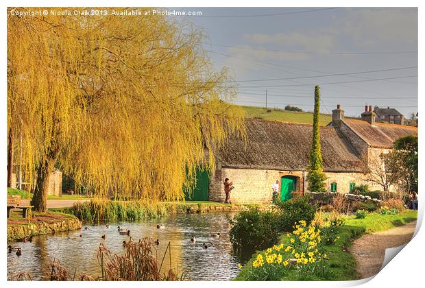 Village Scene Print by Nicola Clark