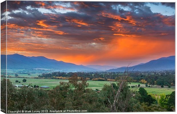 The Valley Red Canvas Print by Mark Lucey