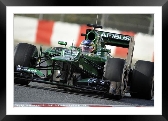 Charles Pic - Caterham 2013 Framed Mounted Print by SEAN RAMSELL