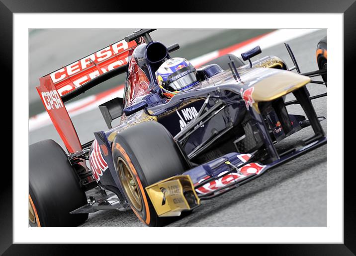 Daniel Ricciardo Toro Rosso 2013 Framed Mounted Print by SEAN RAMSELL