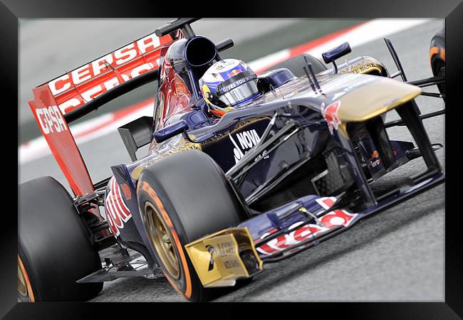 Daniel Ricciardo Toro Rosso 2013 Framed Print by SEAN RAMSELL