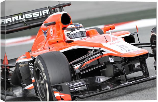 Max Chilton Marussia 2013 F1 Team Canvas Print by SEAN RAMSELL