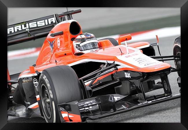 Max Chilton Marussia 2013 F1 Team Framed Print by SEAN RAMSELL