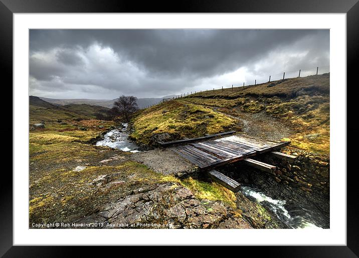 Rickety Bridge on Honiston Pass Framed Mounted Print by Rob Hawkins