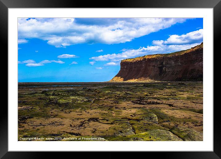 Huntcliff Saltburn-by-the-sea Framed Mounted Print by keith sayer